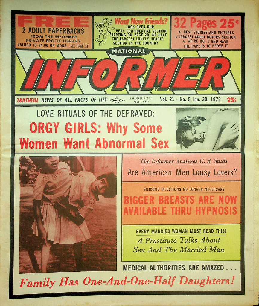 National Informer Adult Newspaper  Orgy Girls  January 30, 1972   090626lmp-GSC