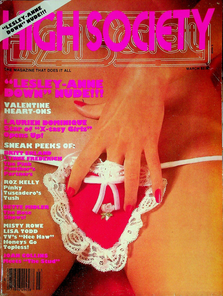 High Society Magazine Lesley Anne Down March 1980 121623RP