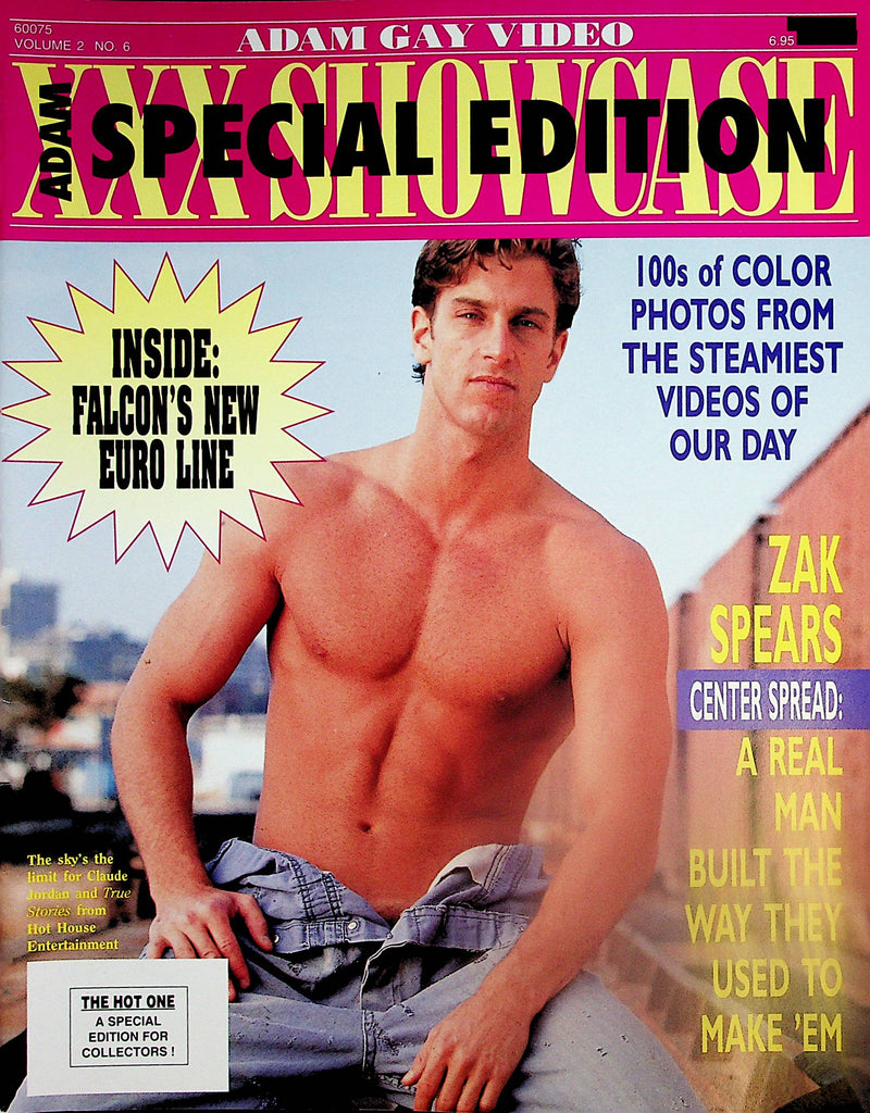 Adam Gay Video XXX Showcase Special Edition Magazine  Zak Spears Centerfold  vol.2 #6  1994   081924lm-p