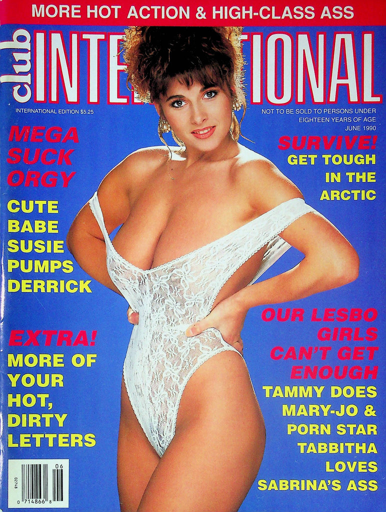 Club International Magazine Mega Suck Orgy & Lesbian Can't Get Enough June 1990 030124RP