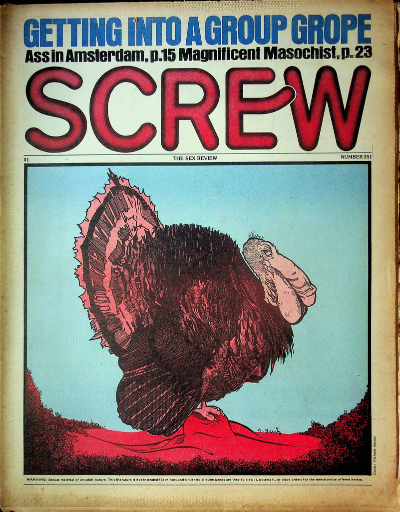 Screw Men's Newspaper Getting Into A Group Grope No.351 November 24 1975 061224OSRP