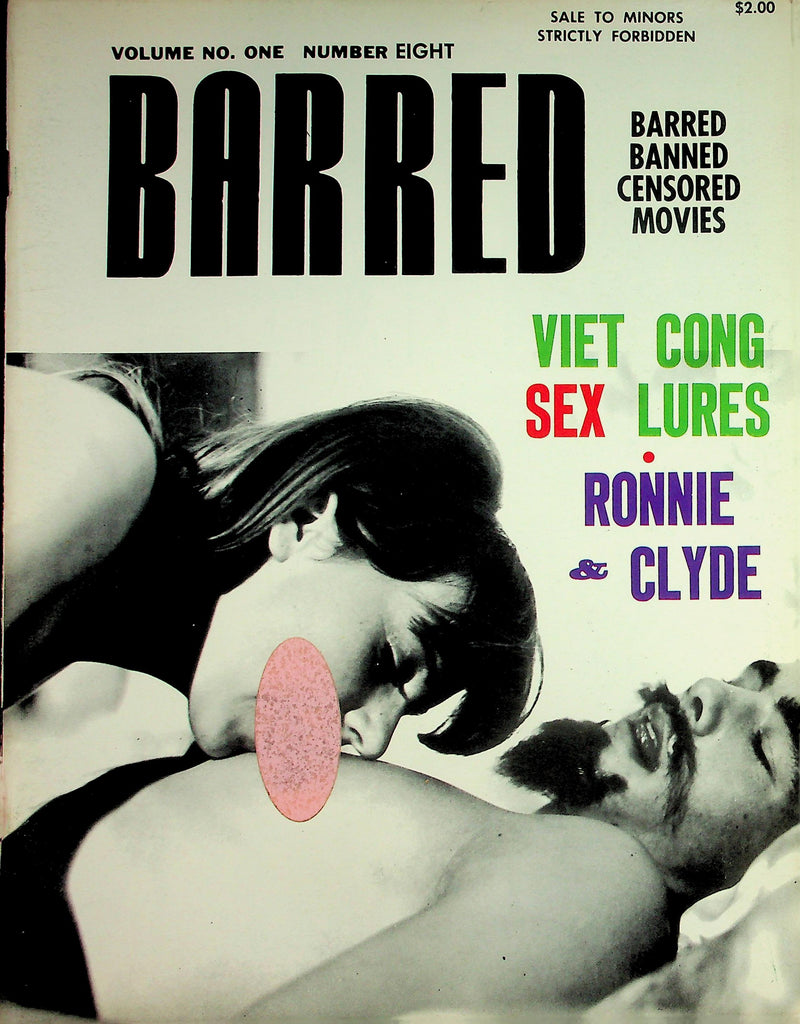 Barred Magazine Banned Censored Movies: Viet Con, Sex Lures, Ronnie & Clyde   vol. 1 #8 1960's   091626lmp-GSC