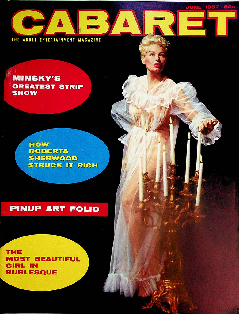 Cabaret Vintage Magazine  Lily St. Cyr Cover /  Anita Ekberg   June 1957   072724lm-p