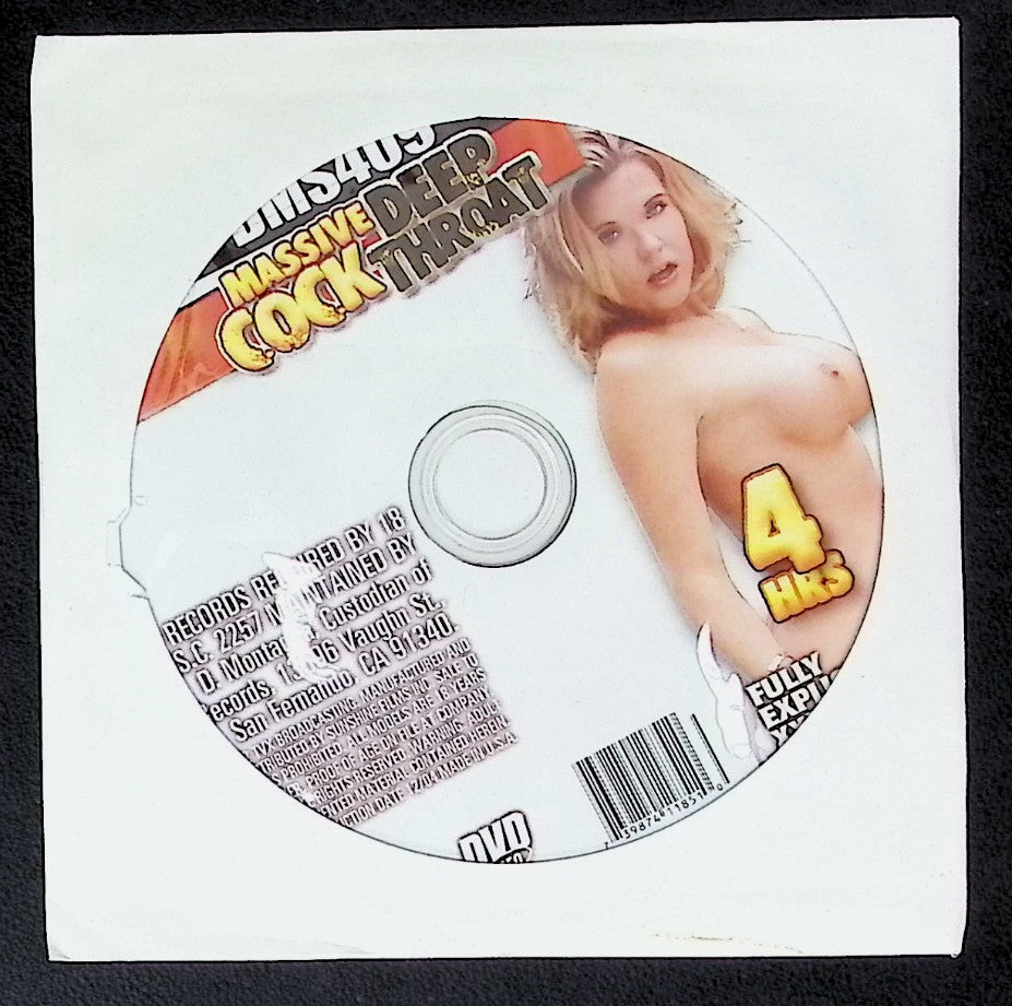 Massive Cock Deep Throat #DMS409 - Case/Cover Art Not Included - 4 Hour Adult DVD 081925AKDVD-B