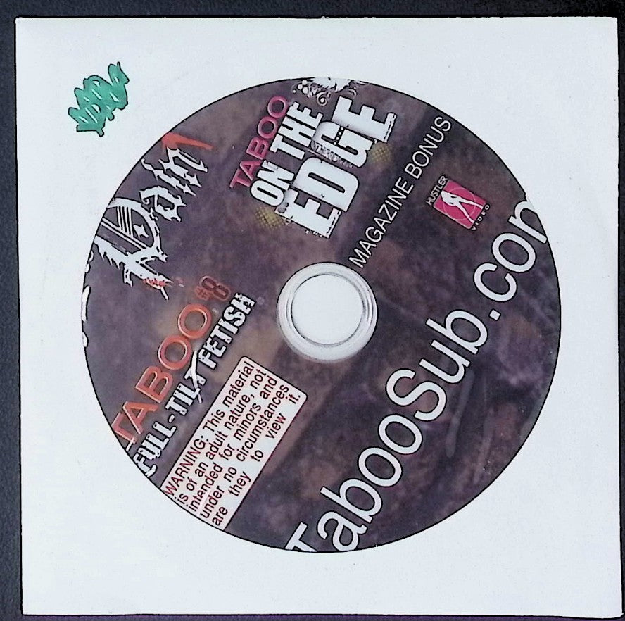 Taboo Magazine Bonus DVD w/ Scenes from Taboo Pain, Taboo #8, Taboo on the Edge Adult DVD Hustler Video 121725AKDVD-D57