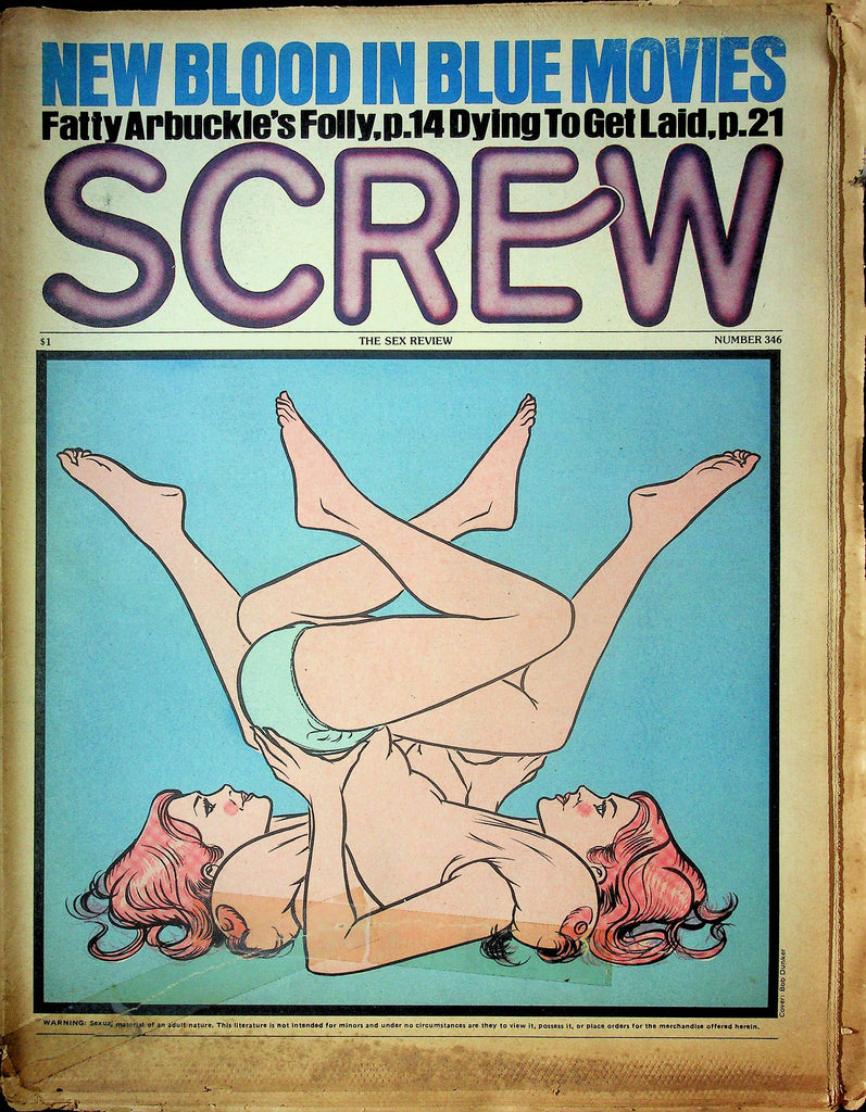 Screw Men's Newspaper New Blood In Blue Movies No.346 October 20 1975 061224OSRP