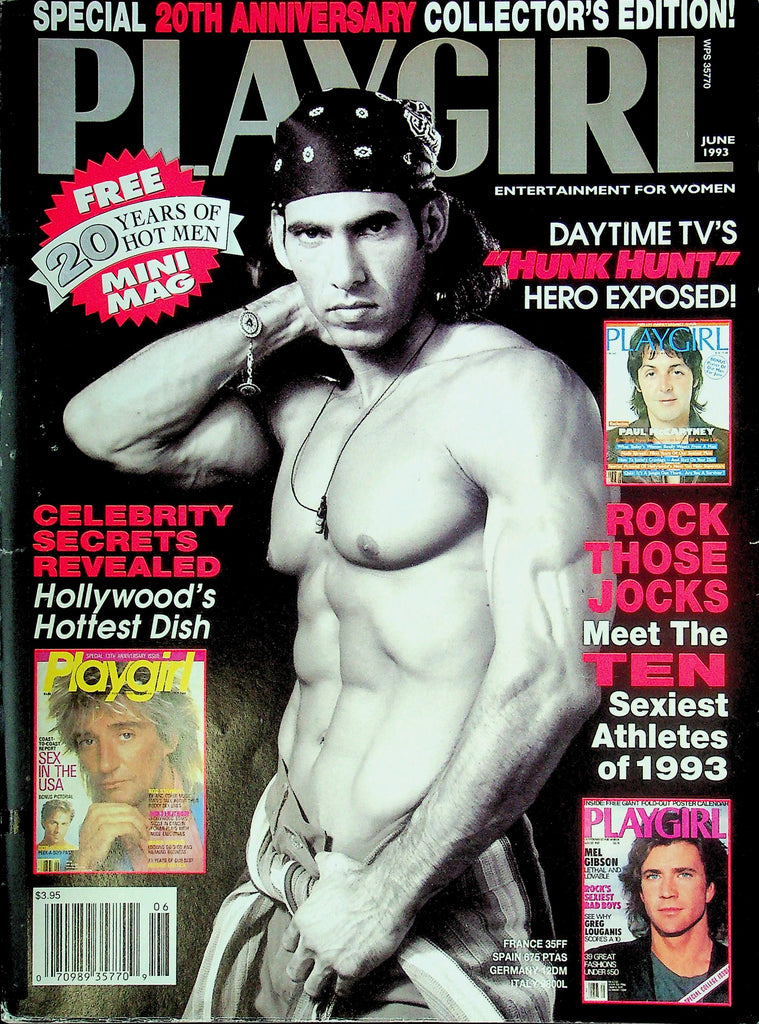 Playgirl Magazine 20 Year Anniversary Hunk Hunt Ft. Steve Reinhardt June 1993 042325RP