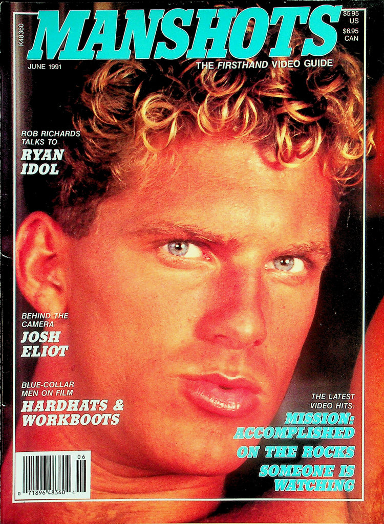 Manshots Gay Magazine  Cover Guy Trevor Hansen / Jeff Stryker In 'On The Rocks'  June 1991     052526lmp-GSC
