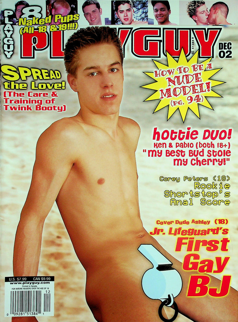 Playguy Gay Magazine  Cover Guy Ashley Lifeguard's First Gay BJ  December 2002   031426lmp