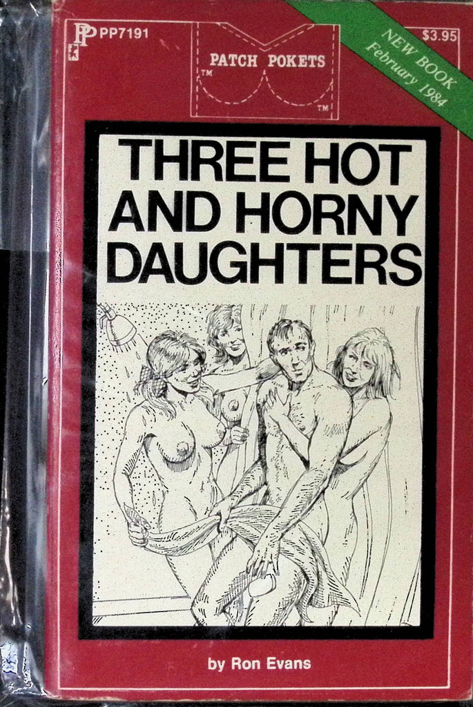 Three Hot and Horny Step-Daughters by Ron Evans February 1984 Pokets Book Greenleaf Classics Adult Novel-042324AMP