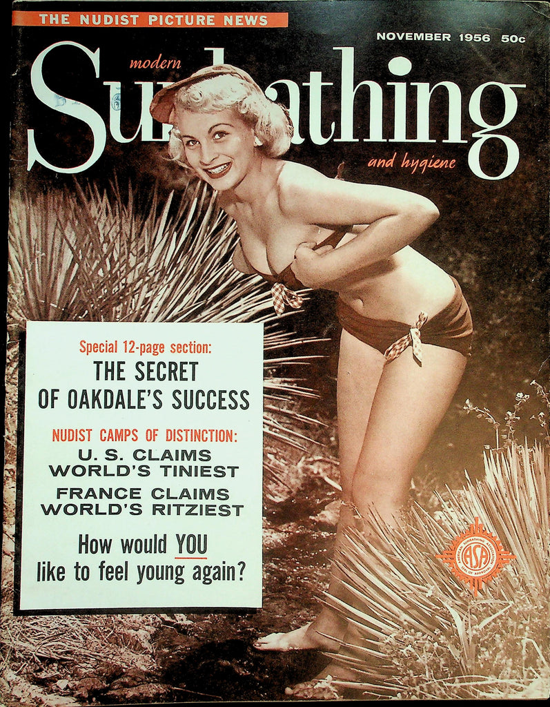 Modern Sunbathing and Hygiene Nudist Magazine  The Secret Of Oakdale's Success  November 1956     072326lmp-GSC