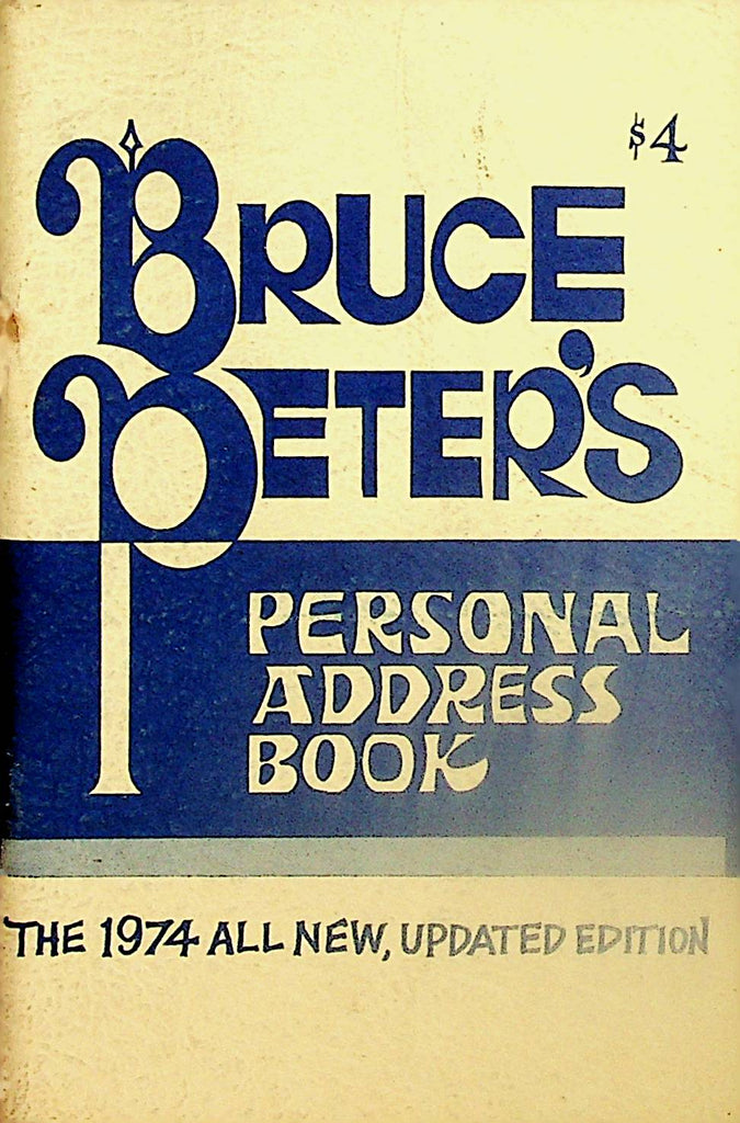 Bruce Peter's Personal Address Book  The 1974 All New, Updated Edition   052524lm-p