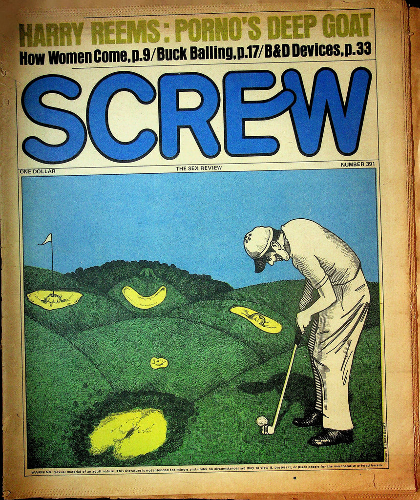 Screw Men's Newspaper Harry Reems No.391 August 30 1976 061124OSRP