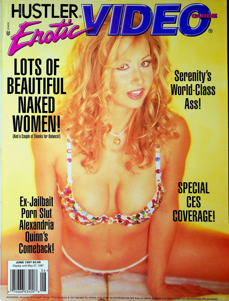 Hustler Erotic Video Guide Magazine Alexandria Quinn & Special CES Coverage & Serenity June 1997 052023RP