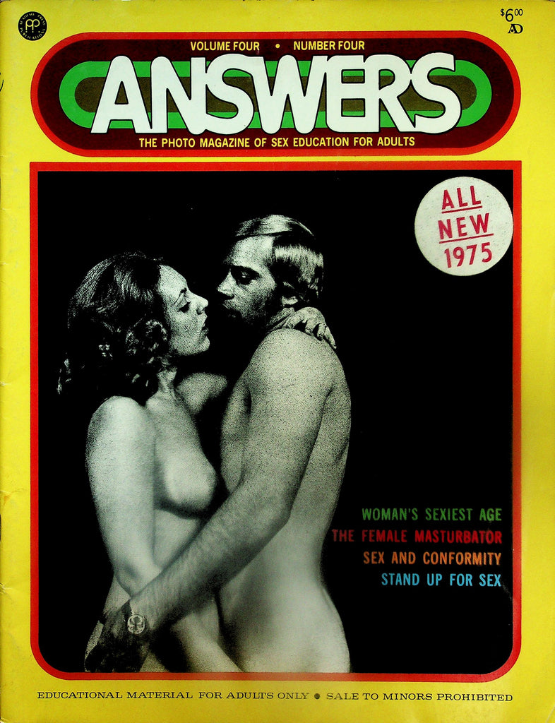 Answers Sex Education Magazine   The Female Masturbator / Stand Up For Sex  vol.4 #4  August 1975     122025lmp