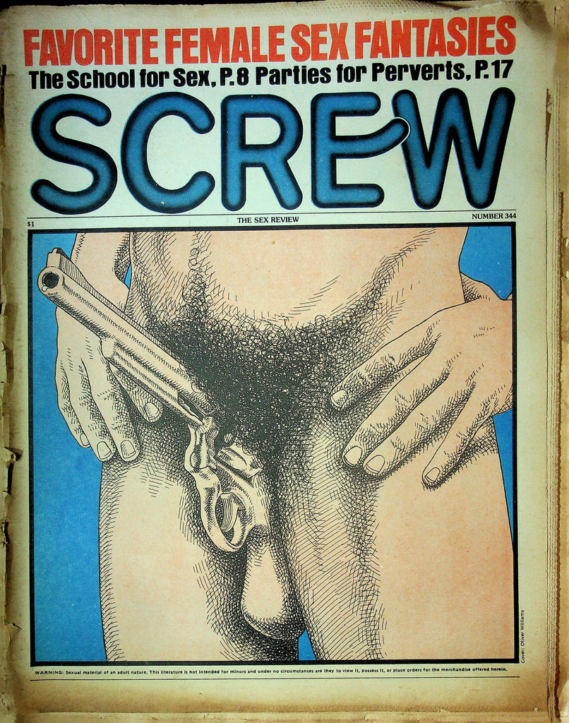 Screw Men's Newspaper Female Sex Fantasies No.344 October 6 1975 061224OSRP