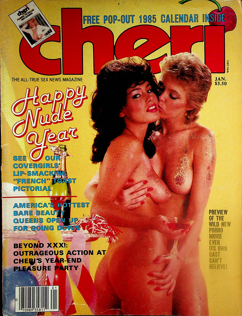 Cheri Magazine   Covergirls Ginger & Sandy / With Calendar January 1985   050124lm-p