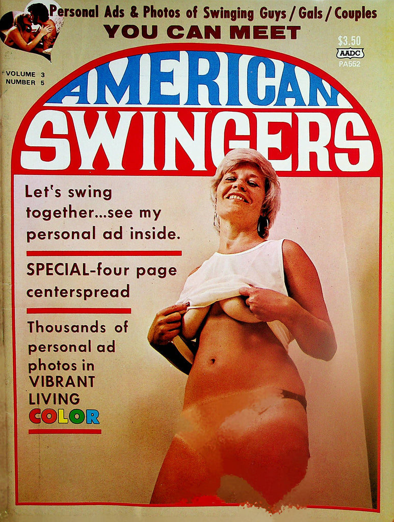 American Swingers Contact Magazine   Let's Swing Together... Personal Ads, Four Page Centerspread   vol.3 #5  1975   032924lm-p