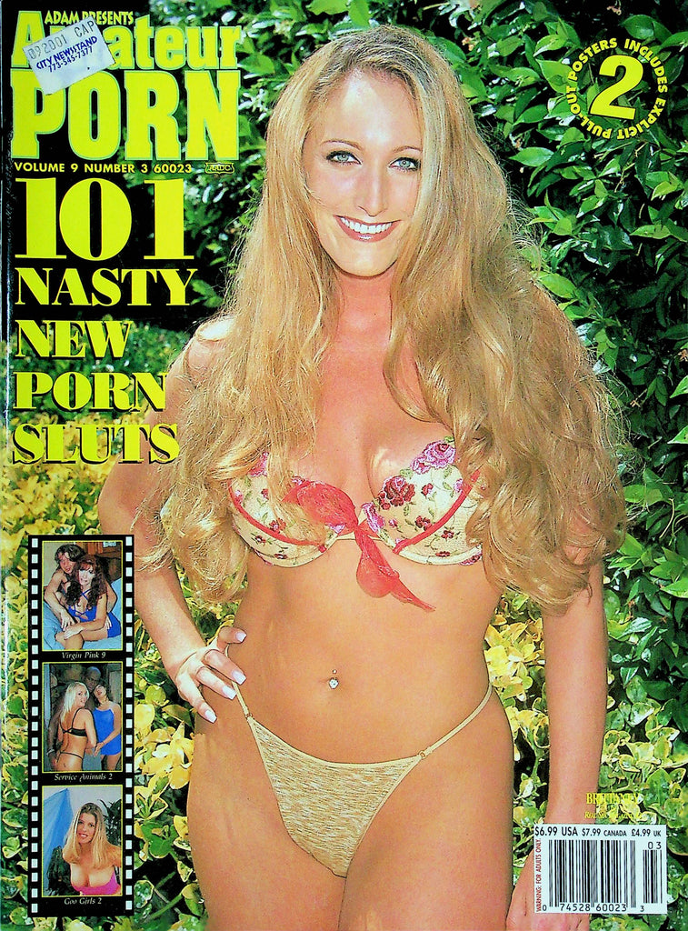 Adam Presents Amateur Porn Magazine 101 Nasty New Sluts W/Posters Vol.9 No.3 December 2001 112724RP