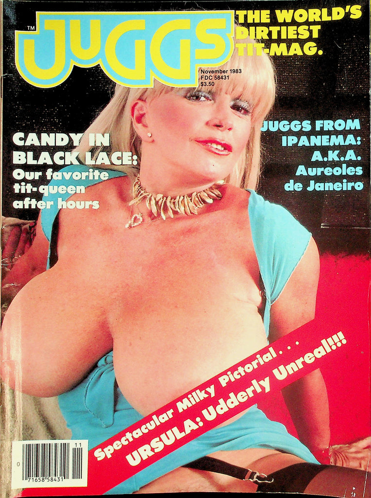 Juggs Busty Magazine  Candy Samples In Black Lace / Milky Pictorial Ursula  November 1983   070826lmp-GSC