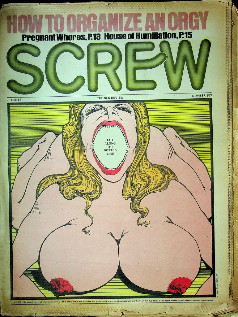 Screw Men's Newspaper Beating Around The Bush January 7 1974 No.253 061124OSRP
