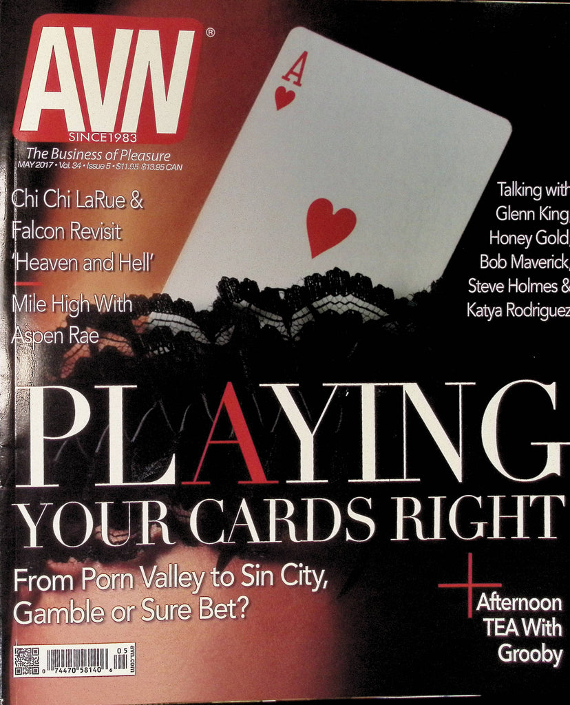 AVN Adult Video News Magazine May 2017 Glenn King Honey Gold Aspen Rae 102025AMP