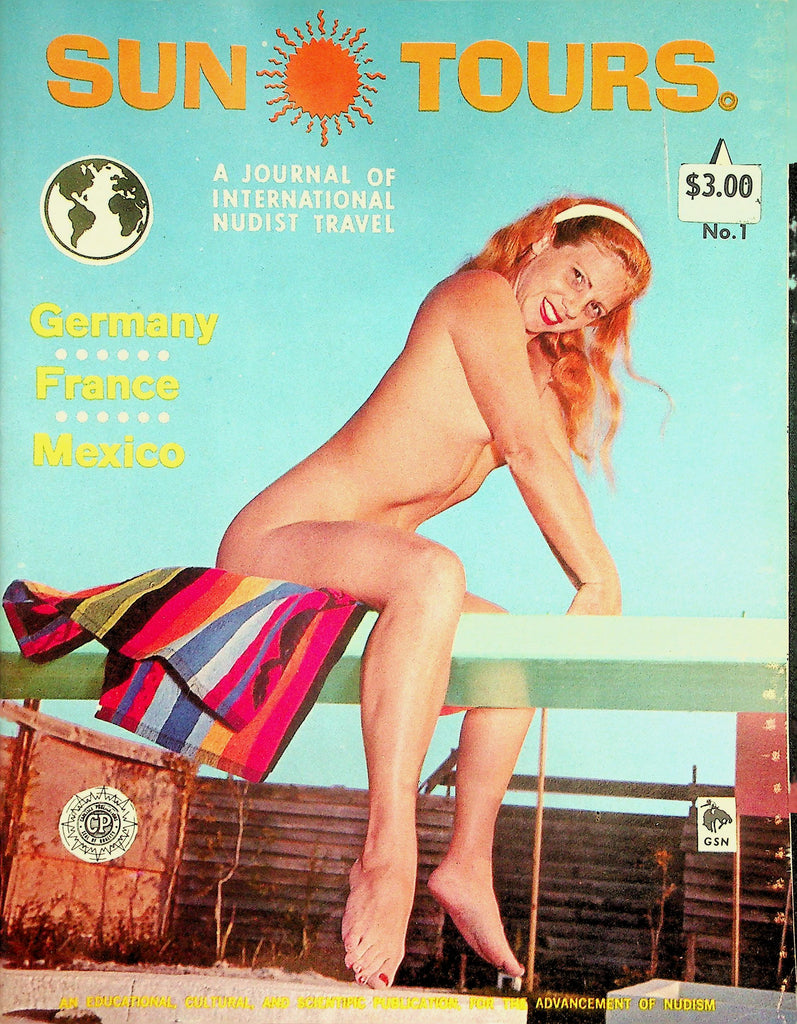 Sun Tours Nudist Magazine International Nudist Travel - Germany, France, Mexico  #1  1960's  090826lmp-GSC