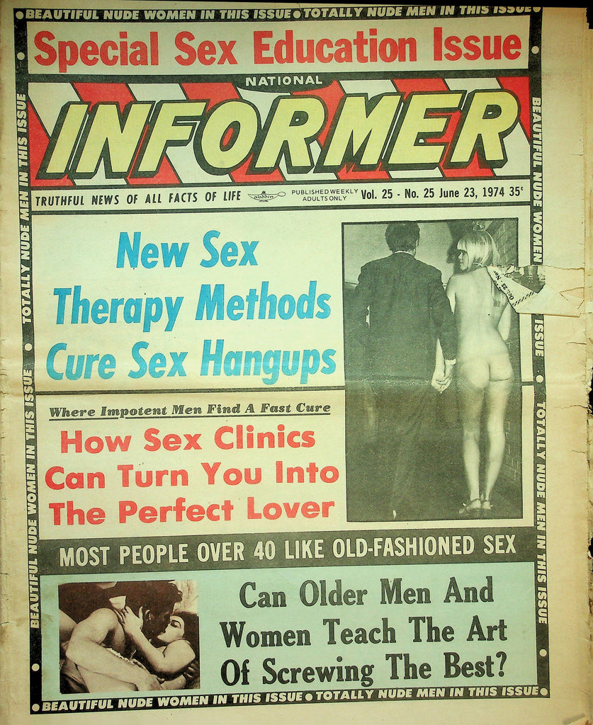 National Informer Adult Newspaper  Special Sex Education Issue / Sex Clinics Can Turn You Into A Perfect Lover  June 23, 1974     090726lmp-GSC