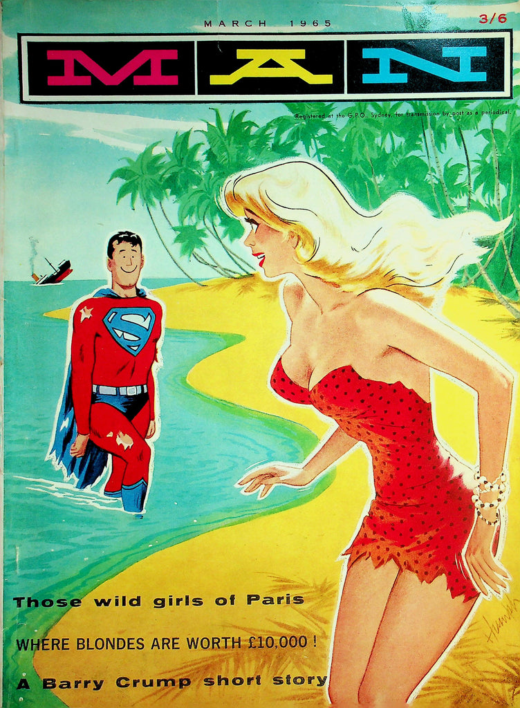 Man Magazine   Those Wild Girls Of Paris  w/cf  March 1965     041126lmp