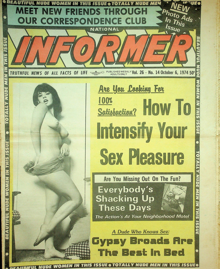 National Informer Adult Newspaper  How To Intensify Your Sex Pleasure  October 6, 1974   090526lmp-GSC