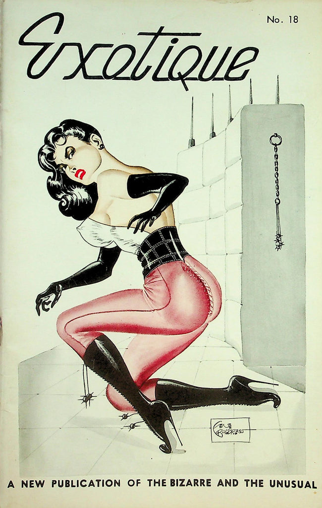 Exotique Digest  Bettie Page Back Cover - The Bizarre And The Unusual - Dedicated To Fashions, Fads and Fancies  #18 1957    092926lmp-GSC