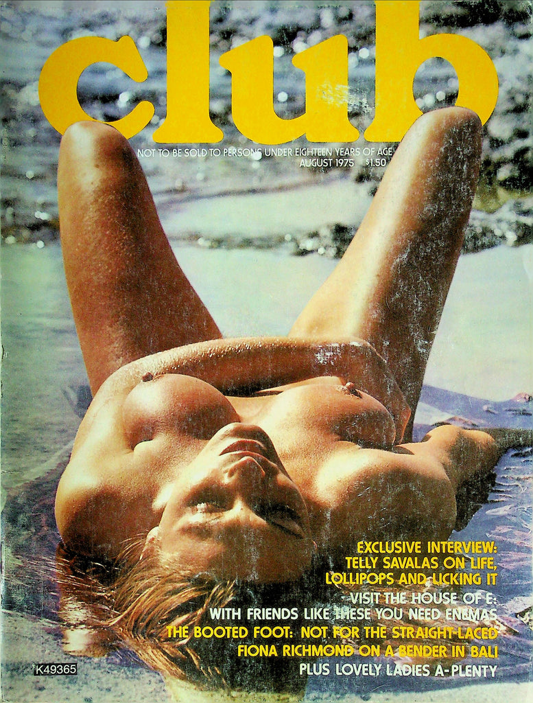 Club Magazine Telly Savalas & Fiona Richmond August 1975 012125RP