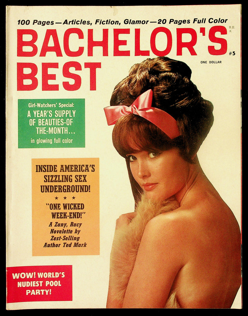 Bachelor's Best Adult Full Color Magazine No. 5 1967-1968 Nude Pool Party Feature 082026hrp-79