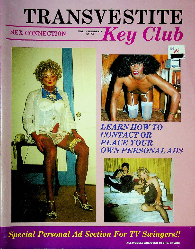 Transvestite Key Club Tranny Magazine Contact Ads Vol.1 No.3 1989 100124RP