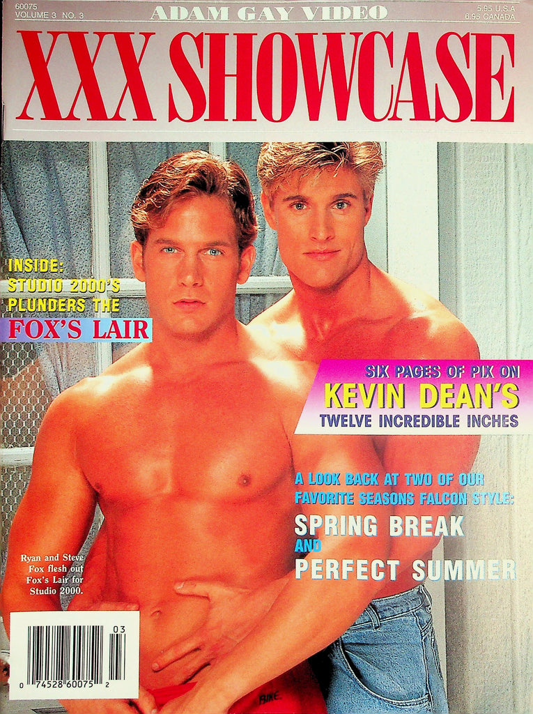 Adam Gay Video XXX Showcase Magazine  Cover Guys Ryan And Steve Fox  vol.3 #3 September 1995  041426lmp