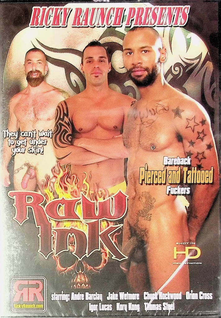 Raw Ink DVD Andre Barclay, Jake Wetmore, Igor Lucas HD Ricky Raunch 043024tsdvd