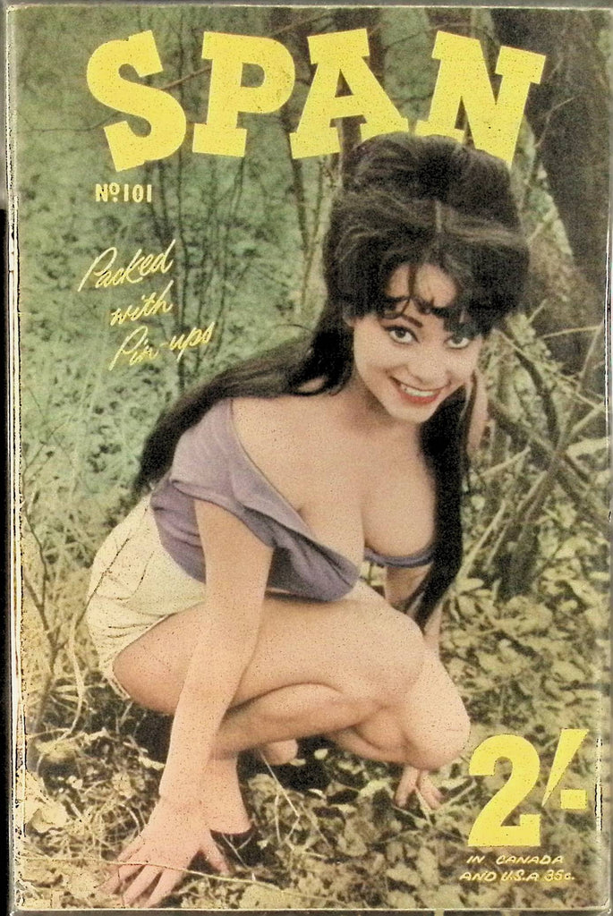 Span #101 Glamour Magazine for Men 1960s/70s Digest Sized Beautiful Pin-Up Girls 102325AMP