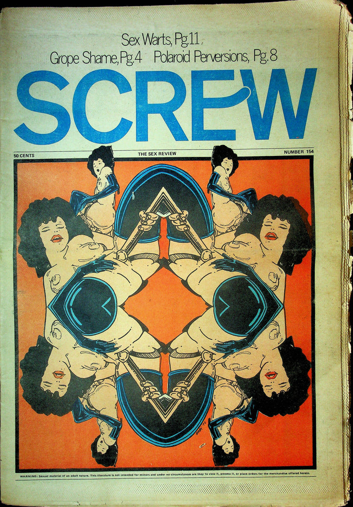 Screw Men's Newspaper Grope Shame & Sex Warts No.154 February 14 1972 061124OSRP
