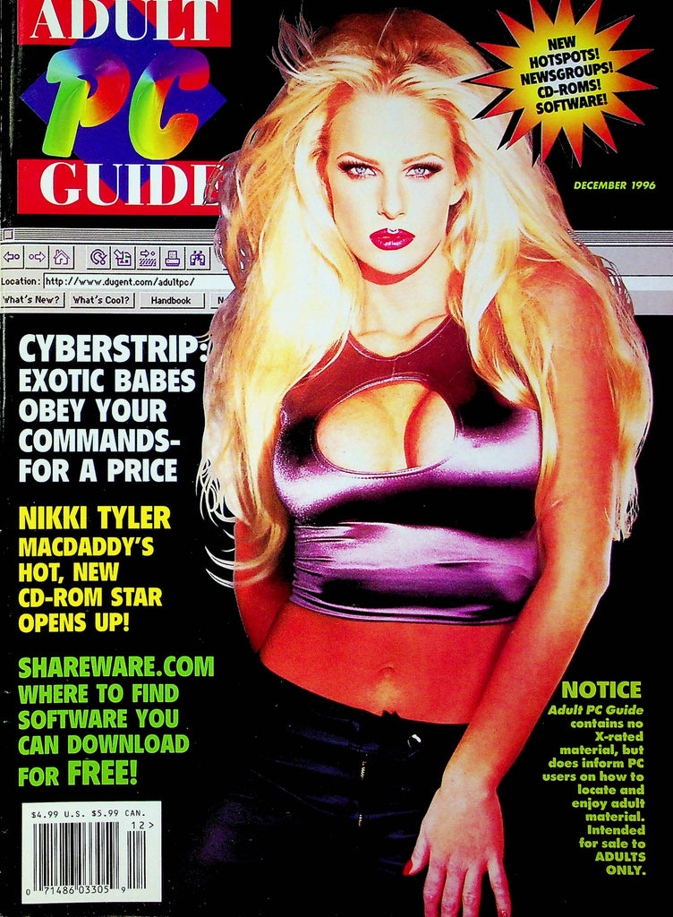 Adult PC Guide Magazine Cyberstrip & Nikki Tyler December 1996 052023RP