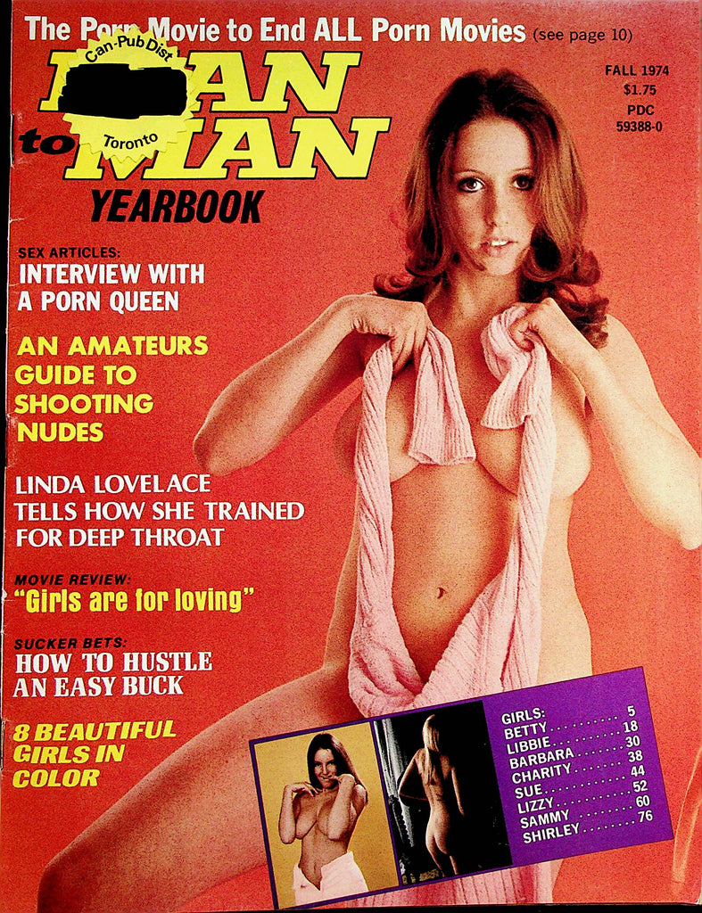 Man To Man Yearbook  Linda Lovelace / Betty   Fall 1974   063023lm-p