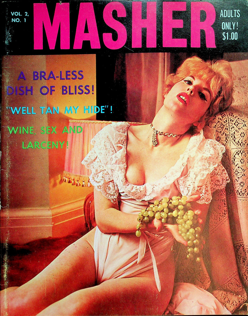 Masher Magazine A Bra-less Dish Of Bliss! / Centerfold Girl Dawn  vol.2 #1 1960's    061626lmp-GSC