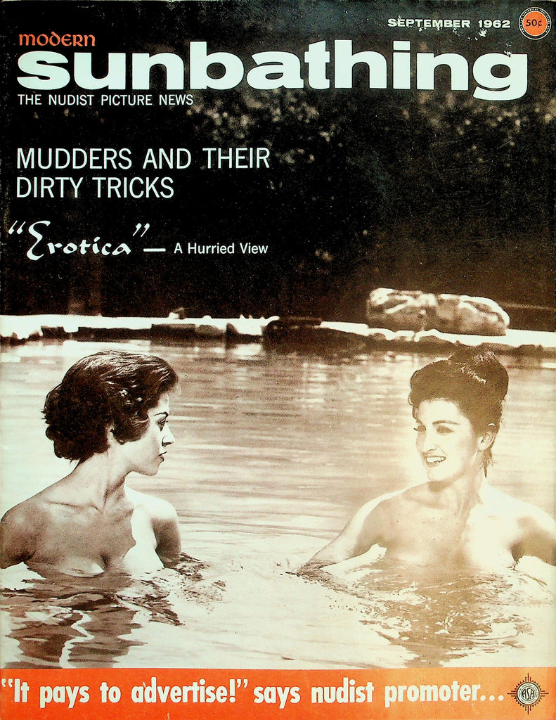 Modern Sunbathing Nudist Magazine  "Erotica" - A Hurried View  September 1962    051926lmp