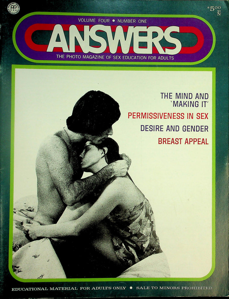 Answers Sex Education Magazine  Permissiveness In Sex, Breast Appeal & More! vol.4 #1  1973     092626lmp-GSC