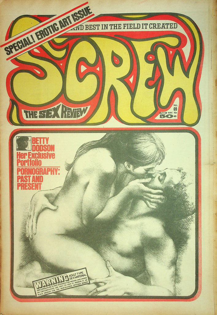 Screw Adult Newspaper  Special! Erotic Art Issue - Pornography: Past And Present  #69  June 29, 1970     090526lmp-GSC