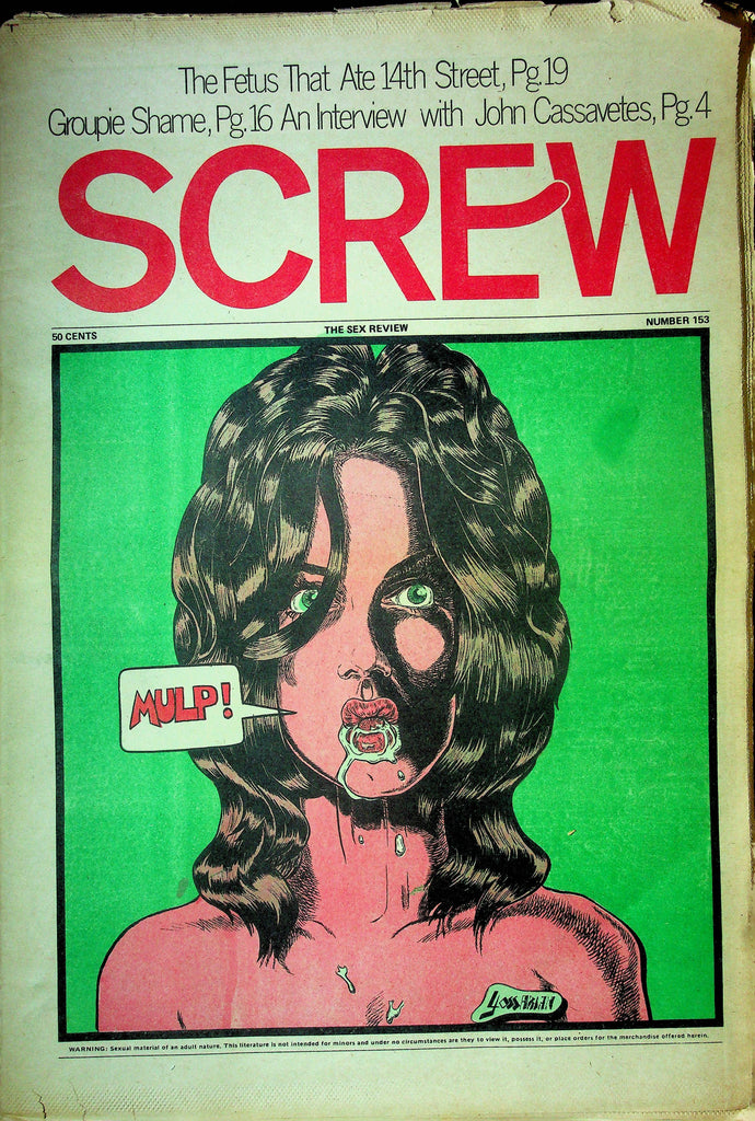 Screw Men's Newspaper John Cassavetes No.153 February 7 1972 061124OSRP