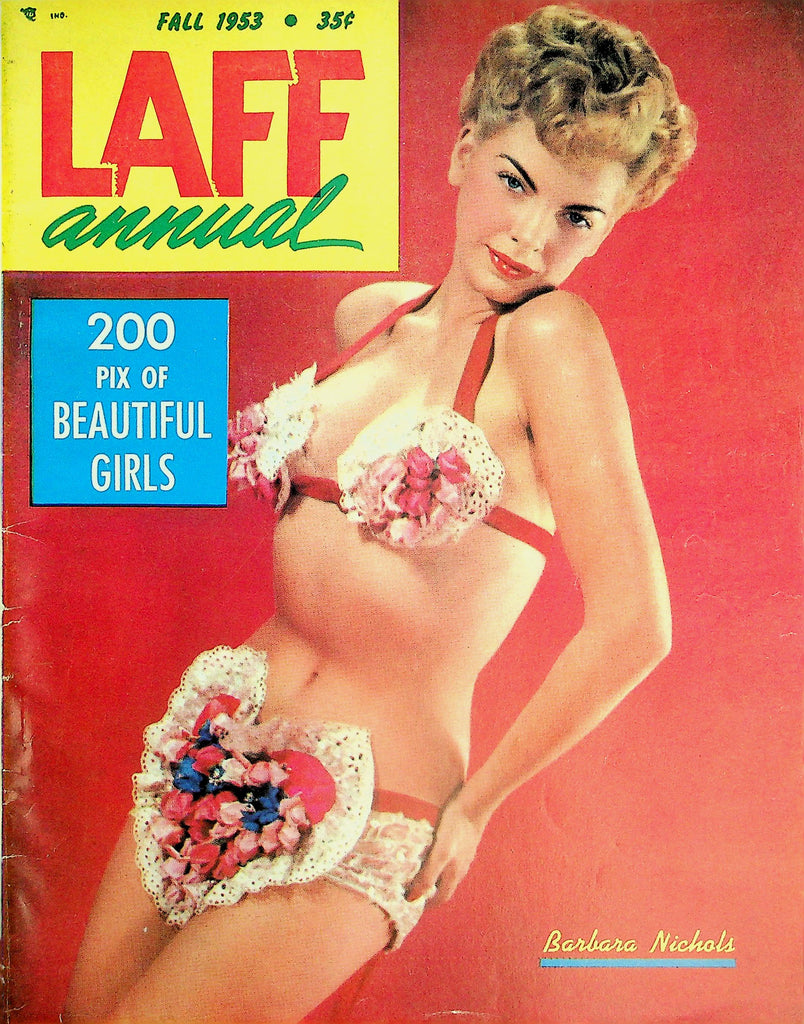 Laff Annual Magazine   Covergirl Barbara Nichols  /  200 Pix Of Beautiful Girls  Fall 1953       032326lmp