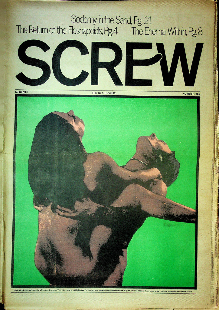 Screw Men's Newspaper Sodomy In The Sand January 31 1972 061124OSRP