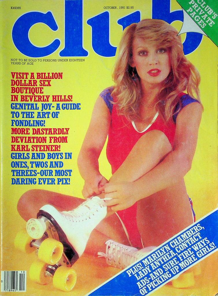 Club Magazine A Guide To The Art Of Fondling October 1981 042624RP