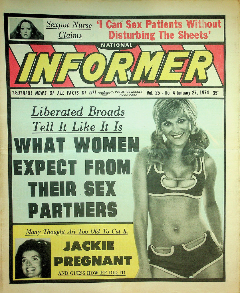 National Informer Adult Newspaper What Women Expect From Their Sex Partners / Jackie O Pregnant!  January 27, 1974  090526lmp-GSC