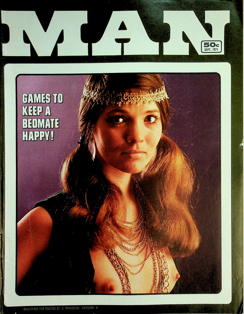 Man Magazine Games To Keep A Bedmate Happy / Girl Of The Month Marina September 1971   011926lmp